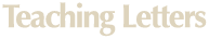 Teaching Letters